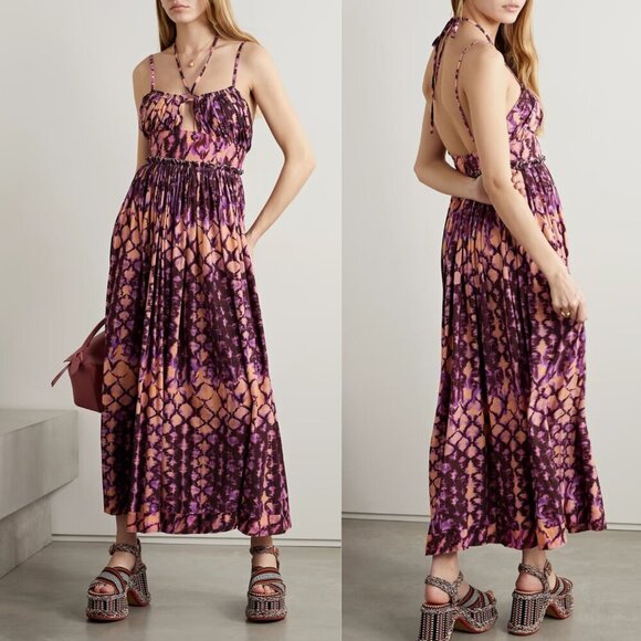 Ulla Johnson Dresses & Skirts - New! ULLA JOHNSON Freya Cutout Tie-Dyed Cotton-Jersey Midi Dress 20765